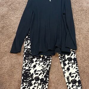 Wrangler Black and White Men's Sleepwear Set